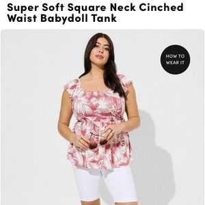 NWT TORRID CREAM FLORAL TOP